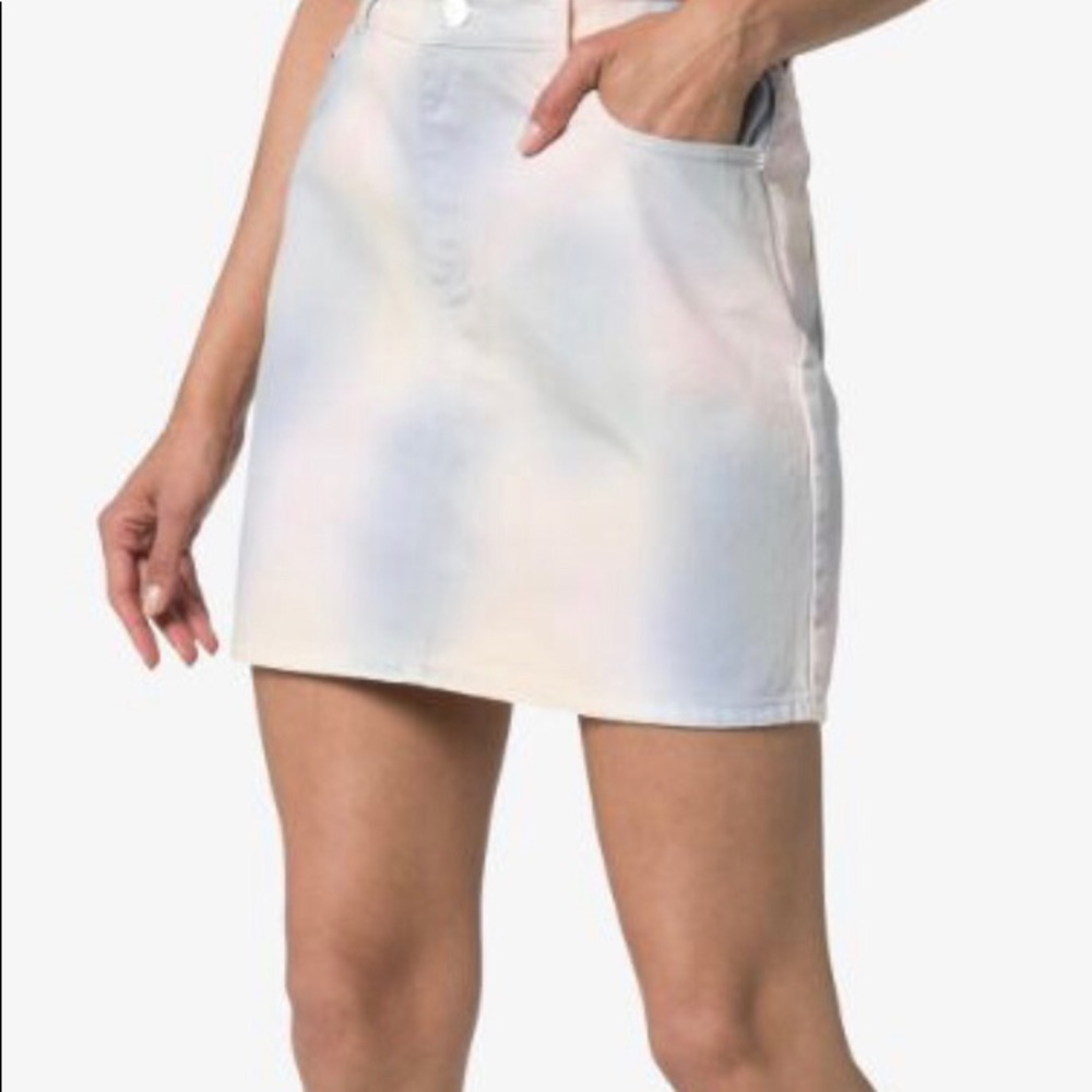 Ganni denim tye-dye skirt NWOT